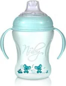 Kubki dla dzieci - Nuby Kubek niekapek z uchwytami - 240ml zielony Natural Touch NBNT68024F_zielony - miniaturka - grafika 1