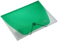 Szkolne artykuły papiernicze - Titanum Teczka A4 z gumką przezroczysta zielona - miniaturka - grafika 1