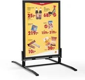 Systemy ekspozycyjne i znaki informacyjne - AJ Czarny stojak reklaowy potykacz Plakat 50 x 70 258272 - miniaturka - grafika 1