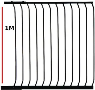 Dream Baby Rozszerzenie bramki bezpieczeństwa Chelsea 1m wys 1m) czarne PCR845B - Zabezpieczenia dla dzieci - miniaturka - grafika 2