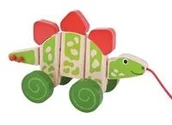 Zabawki interaktywne dla dzieci - Bigjigs Toys Steganozaur do ciągnięcia na sznurku Ltd - miniaturka - grafika 1