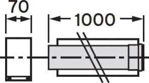 Vaillant Rura przedłużająca koncentryczna Ř 60/100 mm, 1,0 m, PP 303903 - Kominy i akcesoria - miniaturka - grafika 2