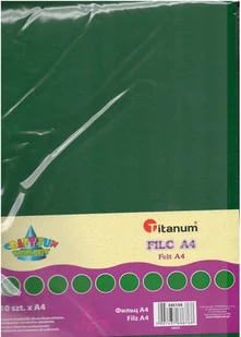 TITANUM Filc A4/2mm ciemnozielony 200g. Kpl 10szt. - Dekoratorstwo - miniaturka - grafika 2