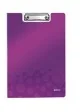 Deski z klipsem - Esselte Deska z klipem A4 LEITZ WOW zamykana fioletowa ES1139-12 - miniaturka - grafika 1