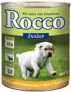 Rocco Junior 24 X 800 G - Serca Kurze Z Ryżem I Wapniem - Mokra karma dla psów Rocco Junior 24 X 800 G - Serca Kurze Z Ryżem I Wapniem - Mokra karma dla psów - miniaturka - grafika 1