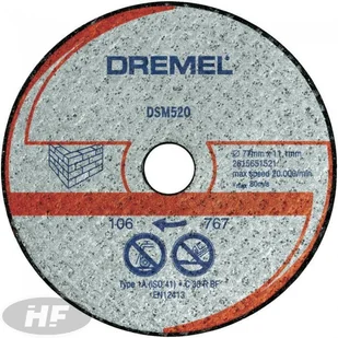 Dremel tarcza tnąca DSM 520 77 mm (2615S520JA) - Tarcze do pił - miniaturka - grafika 3