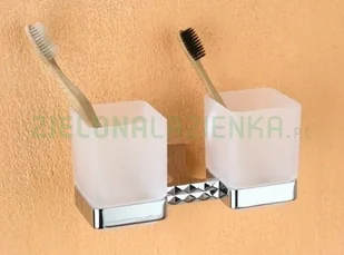 Art Platino PANAMA Uchwyt z dwoma szklankami chrom PAN-86052 - Kubki na szczoteczki do zębów - miniaturka - grafika 2