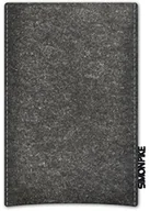 Etui i futerały do telefonów - HTC SIMON PIKE Boston Basic filcu wełnianego pokrowiec na telefon komórkowy Desire X + Antracyt - miniaturka - grafika 1