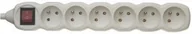 Gniazdka elektryczne - Emos gniazdo przedłużaczowe 670WS 6 gniazd z uziemieniem i wyłącznikiemP1600 - miniaturka - grafika 1
