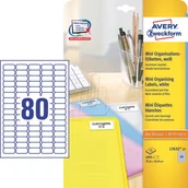 Etykiety samoprzylepne i bloki etykiet - Avery Zweckform Minietykiety Zweckform 35,6 x 16,9mm 25 ark./op. L7632-25 - miniaturka - grafika 1