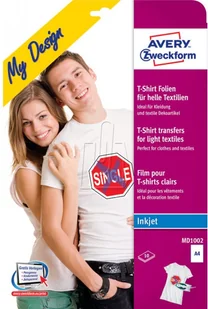 Avery Zweckform Folia do wprasowania na jasne tkaniny biała A4 10 arkuszy Zweckform MD1002 - Etykiety samoprzylepne i bloki etykiet - miniaturka - grafika 2