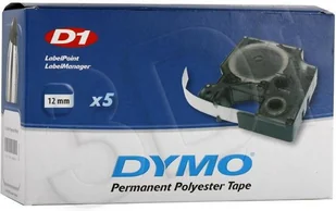 Dymo TAŚMA D1-12MM X 5 5M POLIESTROWA TRWAŁA CZARNY/BIAŁY [S0718060 - Taśmy do drukarek barwiące - miniaturka - grafika 2