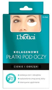 Lbiotica Kolagenowe płatki pod oczy redukujące cienie i obrzęki - 3 x 2 - Kosmetyki pod oczy - miniaturka - grafika 2