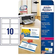 Papier do drukarek - Avery Zweckform Colorlaser business card Quick and Clean 220g m2 DIN A4 85 (C32016-25) - miniaturka - grafika 1