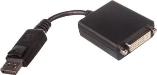 Assmann Kabel adapter Displayport 1.1a z zatrzaskiem Typ DP/DVI-I (24+5) M/Ż czarny 0,15m (AK-340409-001-S) - Kable komputerowe i do monitorów - miniaturka - grafika 2