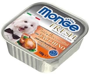 Monge Fresh pate' e bocconcini vaschetta con tacchino gr.100 - Pozostałe akcesoria dla kotów - miniaturka - grafika 2