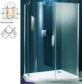 Kabiny prysznicowe - Huppe Refresh 80x100 9P1505 - miniaturka - grafika 1