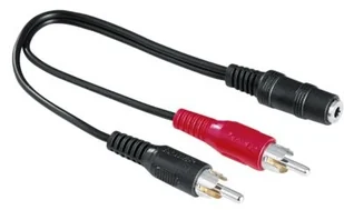 Hama Adapter Jack 3.5 STEREO GN. - 2xCinch WT. - Złącza, przejściówki, adaptery - miniaturka - grafika 2