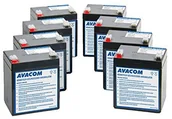Zasilacze awaryjne UPS - Avacom AVACOM AVA-RBC43-KIT zapasowy akumulator na RBC43 (8 sztuki) 8591849052470 - miniaturka - grafika 1