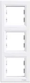 Klawisze i ramki - Schneider Ramka 3-krotna pionowa, biała Asfora (EPH5810321) - miniaturka - grafika 1