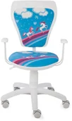 Krzesła obrotowe dla dzieci - Nowy Styl Krzesło Ministyle White Pony 4012 - miniaturka - grafika 1