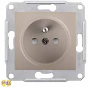 Gniazdka elektryczne - Schneider SEDNA Gniazdo Pojedyncze 2p+z SDN2800168 satyna - miniaturka - grafika 1