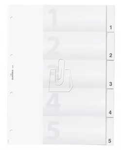 DURABLE Przekładki do segregatora A4 5 stron przezroczyste 6820-19 - Przekładki do segregatorów - miniaturka - grafika 2