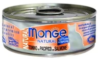 Mokra karma dla kotów - Monge Natural tuńczyk z łososiem 24 x 80 g - miniaturka - grafika 1