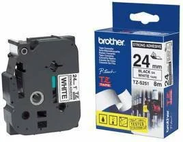 Brother TZ-S211 6mm Taśma Laminowana z ekstra mocnym klejem, czarny nadruk/białe - Etykiety do drukarek - miniaturka - grafika 9