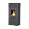 Kominki wolnostojące - HS Flamingo Aquaflam z wymiennikiem wodnym 12 kW czarny, regulacja podsta - miniaturka - grafika 1