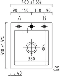 SystemCeram Mera 46 50560187 - Zlewozmywaki - miniaturka - grafika 2