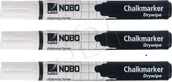 Markery do tablic - NOBO Marker Suchościeralny KREDOWE BIAŁE SUCHOŚCIERALNE DO TABLIC SZKLANYCH - miniaturka - grafika 1