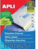 Etykiety do drukarek - Etykiety uniwersalne APLI, 105x74mm, prostokątne, białe 100 - miniaturka - grafika 1