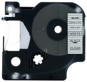 Dodatki do drukarek i skanerów - DYMO RHINO Aimotech Taśma zamiennik do 12mm/7m przezroczysta czarny nadruk D1 45010 A45010 - miniaturka - grafika 1