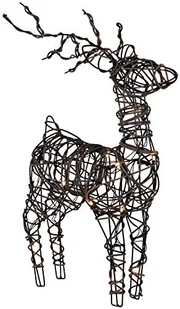 Best Season Brązowy ratan - zewnętrzna dekoracja LED Deer - Oświetlenie świąteczne - miniaturka - grafika 5