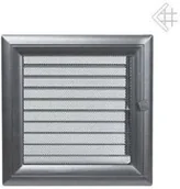 Akcesoria kominkowe - Kratki.pl Kratka kominkowa malowana OSKAR grafitowa 22x22 z żaluzją 6674-898A9_2 - miniaturka - grafika 1