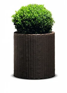 KETER kwietnik LARGE CYLINDER brązowy - Pozostałe akcesoria do uprawy roślin - miniaturka - grafika 2