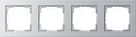 Klawisze i ramki - Gira E2 ALUMINIUM Ramka X4 [021425] - miniaturka - grafika 1