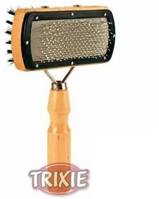 Trixie Szczotka Drewniana Dwustronna - Szczotki i furminatory - miniaturka - grafika 2