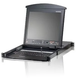Aten ALTUSEN KVM 16-port Hight Density Dual Rail LCD17 + Keyboard +Tuchpad, 191U (KL1516AM-AW-AG) - Przełączniki KVM - miniaturka - grafika 2