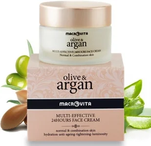 Macrovita ARGAN & OLIVE MULTI-EFFECTIVE 24-godzinny Krem do cery normalnej i mieszanej 50ml - Kremy do twarzy - miniaturka - grafika 3