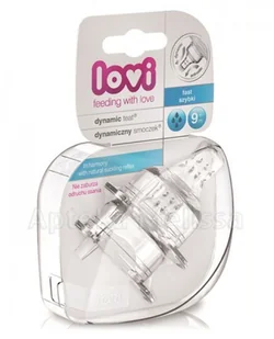 Lovi Smoczek dynamiczny - silikon, szybki przepływ, 9m+ (2szt.) - Smoczki do butelek - miniaturka - grafika 2