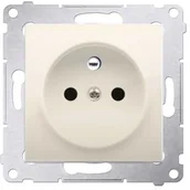 Gniazdka elektryczne - LEDart pojedyncze z uziemieniem kremowe DGZ1Z.01/41 Kontakt Simon54 - miniaturka - grafika 1