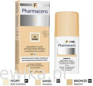 Pharmaceris f delikatny fluid intensywnie kryjący o przedłużonej trwałości spf 20 bronze 01 kość słoniowa - Podkłady do twarzy - miniaturka - grafika 4