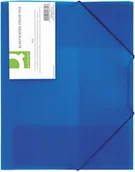 Teczki i skoroszyty - Q-Connect Teczka z gumką , PP, A4, transparentna niebieska KF02312 - miniaturka - grafika 1
