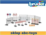 Figurki dla dzieci - Bruder 62007 Akces. bud.: ogrodzenia znaki słupki - miniaturka - grafika 1