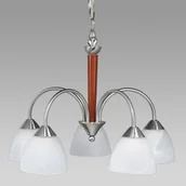 Lampy sufitowe - Prezent Lampa wisząca MAXIM 5X60W E27 Satyna/Drewno 25032 - miniaturka - grafika 1