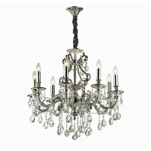 Ideal Lux GIOCONDA SP8 ARGENTO oprawa wisząca 8 x 40W E14 44934 044934 - Oprawy, klosze i abażury - miniaturka - grafika 2