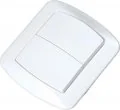 Kontakt Simon - Akord - Łącznik świecznikowy z ramką podświetlany biały AW5L/11 - Wyłączniki światła i elektryczne - miniaturka - grafika 2