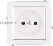 Gniazdka elektryczne - Karlik Gniazdo Pojedyncze bez uziemienia Deco (mechanizm) DGP-1 - miniaturka - grafika 1